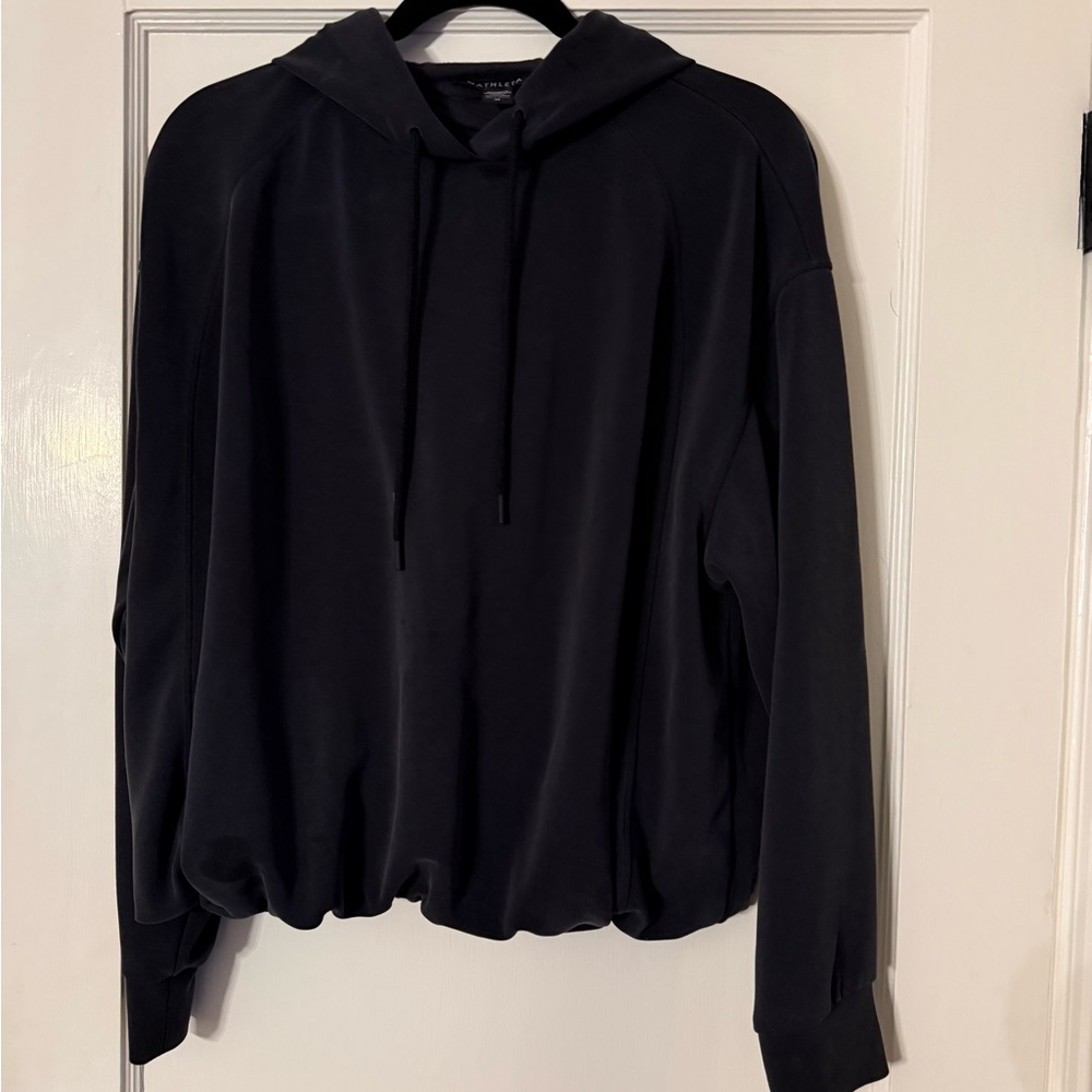 Athleta Black Hoodie Sweatshirt Athleta Bubble Hem Hoodie